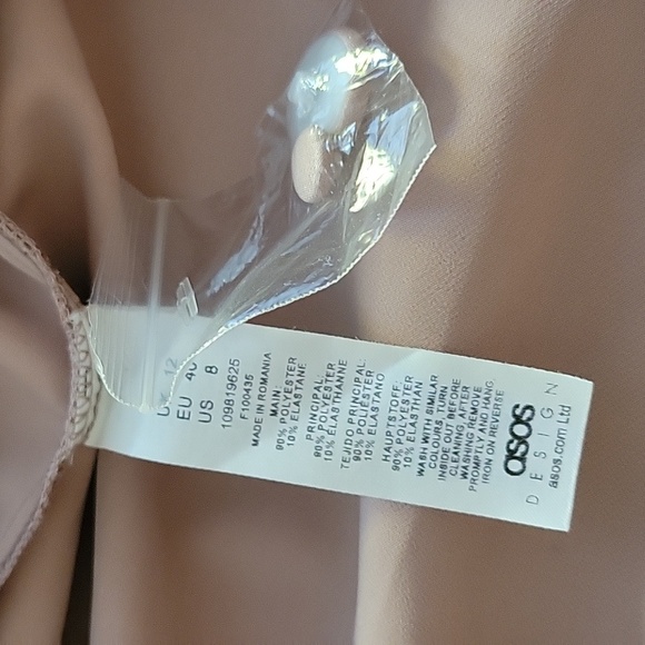 EUC ASOS Design Dusty Pink Midi Dress Size 8 Petite - Picture 4 of 5